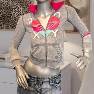 ROXY Vintage Y2K Cropped Hoodie